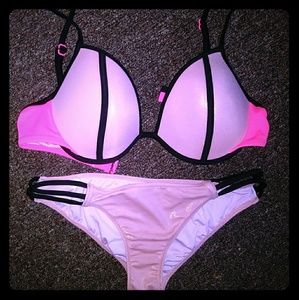 Victoria's Secret neon and shimmer bikini